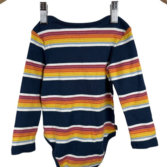 Colorful Stripe TEA Baby 12-18 Month Long Sleeve Onsie with Snap Button Bottoms - Picture 3 of 3